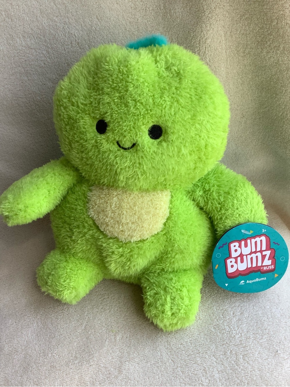 Bum Bumz by Russ Plush Troy Green Sea Creature Stuffed Animal Toy w Tags